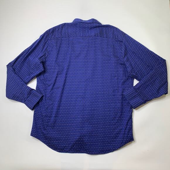 Bugatchi Shirt Men XXL Classic Fit Button Up Long Sleeve Flip Cuff Shirttail Hem - Picture 8 of 10